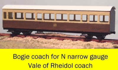 Vale of Rheidol bogie coach N gauge narrow gauge