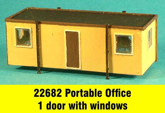 Portable Office 1 door with windows N gauge
