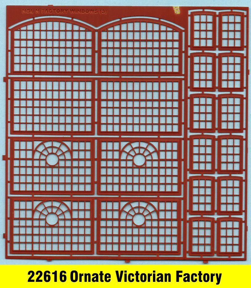 Ornate factory window N gauge