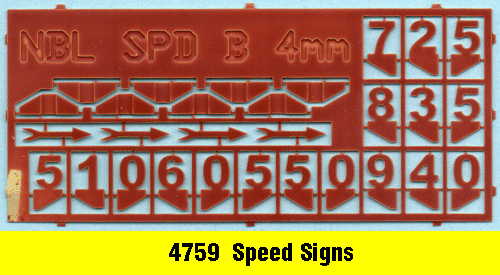 Speed signs for OO, 4mm, pack 2